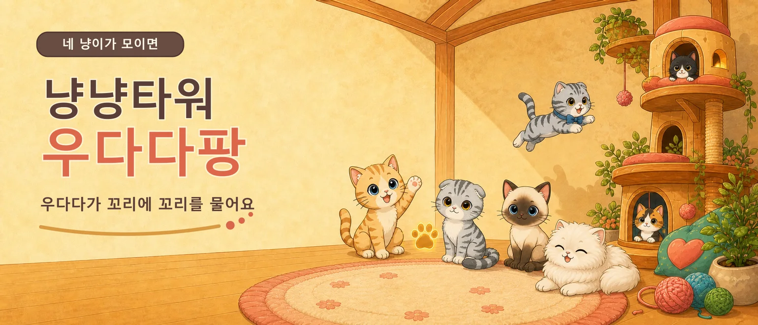 냥냥타워: 우다다팡 게임 대표 이미지